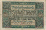 Deutsches Reich, Weimarer Republik, 10 Mark Ro.63a,DEU-73a, KN:7stellig, Udr.Bst.C, Serie:G, -