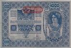 Österreich 1000 Kronen Stempel DEUTSCHÖSTERREICH Mitte vom Adler, II. Auflage, -
