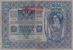Österreich 1000 Kronen Stempel DEUTSCHÖSTERREICH Mitte vom Adler, II. Auflage, -