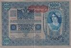Österreich 1000 Kronen Stempel DEUTSCHÖSTERREICH Mitte vom Adler, ohne Auflage, -