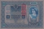 Österreich 1000 Kronen Stempel DEUTSCHÖSTERREICH senkrecht, -