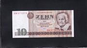 Deutschland DDR, 10 Mark Ro.359c, DDR-21c,Computersatz, KN 7stellig, Serie: BM, -