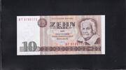 Deutschland DDR, 10 Mark Ro.359c, DDR-21c,Computersatz, KN 7stellig, Serie: BT, -