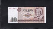 Deutschland DDR, 10 Mark Ro.359c, DDR-21c,Computersatz, KN 7stellig, Serie: BL, -