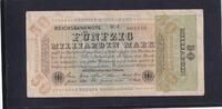Weimarer Republik, Reichsbank, 50 Milliarden Mark Ro.117e,DEU-142b, Wz.Sterne, FZ:RL, -
