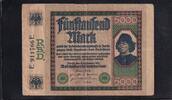 Weimarer Republik, Reichsbank, 5000 Mark Ro.76,DEU-87, Serie:,E -
