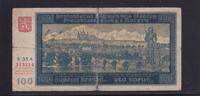 Drittes Reich, Böhmen und Mähren, 100 Kronen Ro.560a, ZWK-11a, 1.Auflage Serie: A blau , -