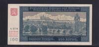 Drittes Reich, Böhmen und Mähren, 100 Kronen Ro.560a, ZWK-11a, 1.Auflage Serie: B blau , -