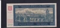 Drittes Reich, Böhmen und Mähren, 100 Kronen Ro.560d, ZWK-12a, II.Auflage Serie: A rot , -