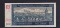 Drittes Reich, Böhmen und Mähren, 100 Kronen Ro.560d, ZWK-12a, II.Auflage Serie: A rot , -