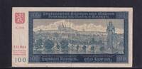 Drittes Reich, Böhmen und Mähren, 100 Kronen Ro.560d, ZWK-12a, II.Auflage Serie: B rot , -