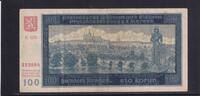 Drittes Reich, Böhmen und Mähren, 100 Kronen Ro.560d, ZWK-12a, II.Auflage Serie: B rot , -
