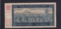 Drittes Reich, Böhmen und Mähren, 100 Kronen Ro.560d, ZWK-12a, II.Auflage Serie: B rot , -