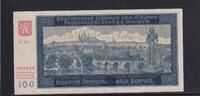 Drittes Reich, Böhmen und Mähren, 100 Kronen Ro.560d, ZWK-12a, II.Auflage Serie: G rot , -