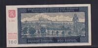 Drittes Reich, Böhmen und Mähren, 100 Kronen Ro.560d, ZWK-12a, II.Auflage Serie: G rot , -