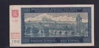 Drittes Reich, Böhmen und Mähren, 100 Kronen Ro.560d, ZWK-12a, II.Auflage Serie: G rot , -