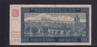 Drittes Reich, Böhmen und Mähren, 100 Kronen Ro.560d, ZWK-12a, II.Auflage Serie: G rot , -
