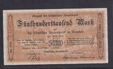 Weimarer Republik, Sachsen, 500000 Mark Dresden Sächsische Staatsbank, -