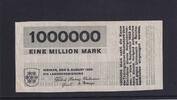 Weimarer Republik, Thüringen, 1 Million Mark Bauhaus, Entwurf Herbert Bayer, Weimar Landesregierung, -