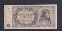 Drittes Reich, Böhmen und Mähren, 50 Kronen Ro.564a, ZWK-16a, ohne Perforation, -