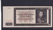 Drittes Reich, Böhmen und Mähren, 500 Kronen Ro.565b, ZWK-17b, mit Perforation SPECIMEN, Serie: G, -