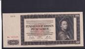 Drittes Reich, Böhmen und Mähren, 500 Kronen Ro.565e, ZWK-18b, mit Perforation SPECIMEN, Serie: Ba, II.Auflage, -