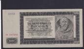 Drittes Reich, Böhmen und Mähren, 1000 Kronen Ro.566d, ZWK-20a, ohne Perforation, II. Auflage, Serie: Db, -