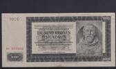 Drittes Reich, Böhmen und Mähren, 1000 Kronen Ro.566d, ZWK-20a, ohne Perforation, II. Auflage, Serie: Db, -