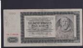 Drittes Reich, Böhmen und Mähren, 1000 Kronen Ro.566d, ZWK-20a, ohne Perforation, II. Auflage, Serie: Ca, -