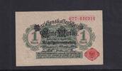 Kaiserreich, Darlehenskassenschein, 1 Mark Ro,51c, DEU-58, Siegel rot, mit Unterdruck , Serie:677 -