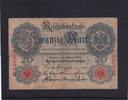 Kaiserreich, Reichsbanknote, 20 Mark 1914 Ro.47a, DEU-47a, KN 6 stellig ... 3.46 £ Tax included +  6.07 £ shipping