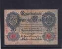 Kaiserreich, Reichsbanknote, 20 Mark 1914 Ro.47b, DEU-41b, KN 7 stellig ... 8.67 £ Tax included +  6.07 £ shipping