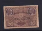 Kaiserreich, Reichsbanknote, 20 Mark 1914 Ro.49a, DEU-55a, KN 6 stellig,... 4.33 £ Tax included +  6.07 £ shipping