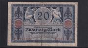 Kaiserreich, Reichsbanknote, 20 Mark 1915 Ro.53, DEU-42, Serie: F, Udr. ... 5.20 £ Tax included +  6.07 £ shipping