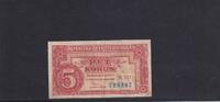 Tschechoslowakei, 5 Kronen 1949 Serie: A 121, gebraucht III-, 6.07 £ Tax included +  6.07 £ shipping