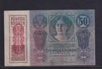 Österreich 50 Kronen 1914 mit Aufdruck DEUTSCHÖSTERREICH, gebraucht III-, 8.67 £ Tax included +  6.07 £ shipping