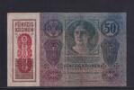 Österreich 50 Kronen 1914 mit Aufdruck DEUTSCHÖSTERREICH, gebraucht III-, 8.67 £ Tax included +  6.07 £ shipping