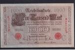 Deutsches Reich, Kaiserreich, Reichsbank, 1000 Mark Ro.45a, DEU-40a, KN 6 stellig, Siegel rot, Serie: B, Udr. Bst.C, -