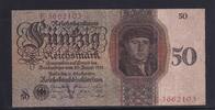 Weimarer Republik, Reichsbank, 50 Reichsmark Ro.170a, DEU-176a, Udr.-Bst. V, Serie: E, -