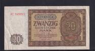 Deutschland, DDR, 20 Mark Ro.344d, DDR-6a, KN 7 stellig, Serie: AC, Platten Nr. 153/172, -