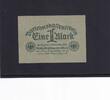 Weimarer Republik, Reichsschuldenverwaltung, 1 Mark Ro.73a, DEU-192, Papier grün, Druck grün, -