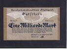 Weimarer Republik, Reichsbahn, Stuttgart, 1 Milliarde Mark Reichsbahndirektion Stuttgart, -