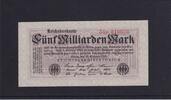Weimarer Republik, Reichsbank, 5 Milliarden Mark Ro.120b, DEU-145d, KN 6 stellig rot, FZ.: P, rot, -
