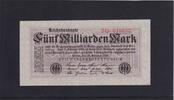 Weimarer Republik, Reichsbank, 5 Milliarden Mark Ro.120b, DEU-145d, KN 6 stellig rot, FZ.: P, rot, -