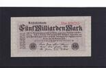 Weimarer Republik, Reichsbank, 5 Milliarden Mark Ro.120b, DEU-145d, KN 6 stellig rot, FZ.: P, rot, -
