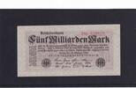 Weimarer Republik, Reichsbank, 5 Milliarden Mark Ro.120b, DEU-145d, KN 6 stellig rot, FZ.: P, rot, -