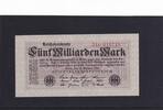 Weimarer Republik, Reichsbank, 5 Milliarden Mark Ro.120b, DEU-145d, KN 6 stellig rot, FZ.: P, rot, -