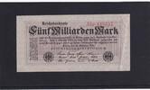 Weimarer Republik, Reichsbank, 5 Milliarden Mark Ro.120b, DEU-145d, KN 6 stellig rot, FZ.: P, rot, -