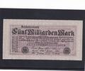 Weimarer Republik, Reichsbank, 5 Milliarden Mark Ro.120e, DEU-145f, ohne KN und FZ, -