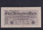 Weimarer Republik, Reichsbank, 5 Milliarden Mark Ro.120d, DEU-145e, mit FZ: AC, schwarz, -